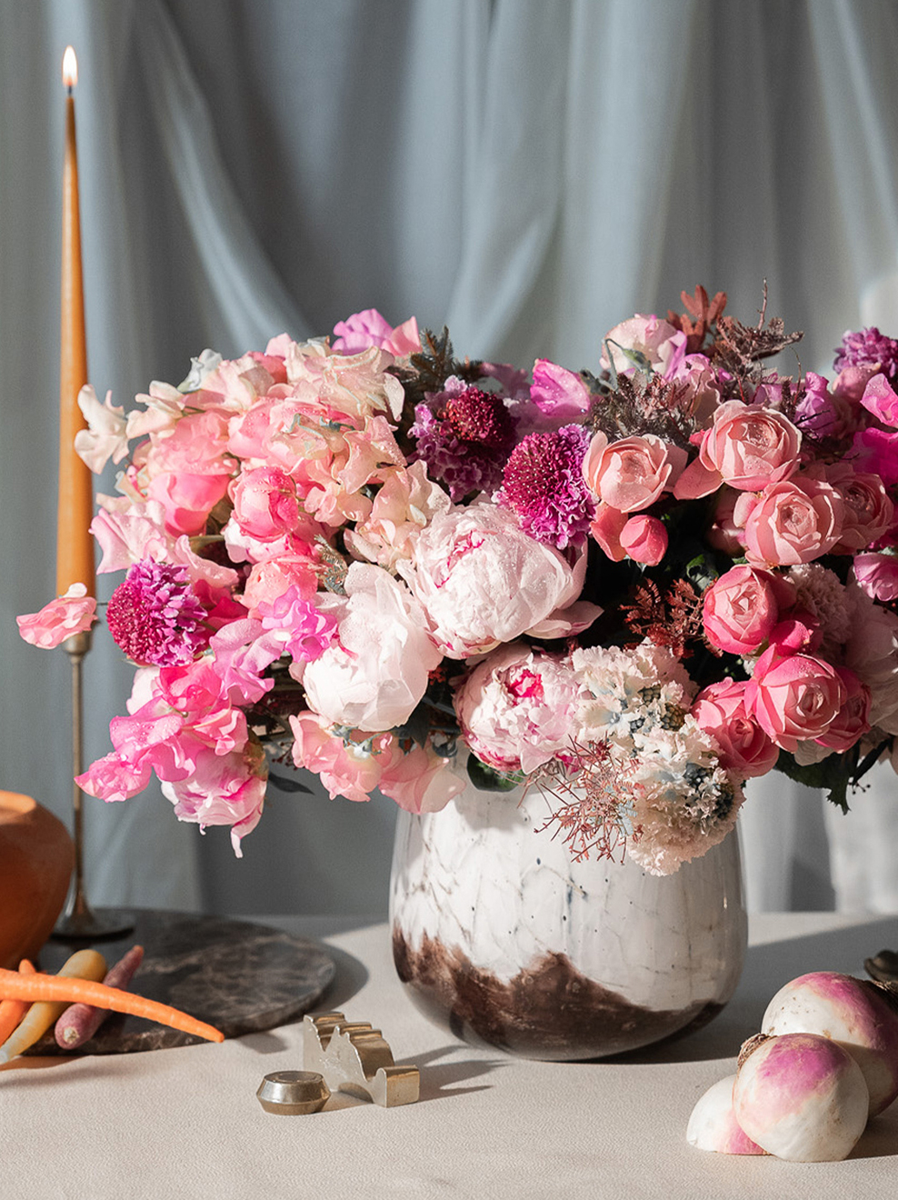 Sweet Pea bouquet with collectible print – Blooming Haus Flower of the Year 2026