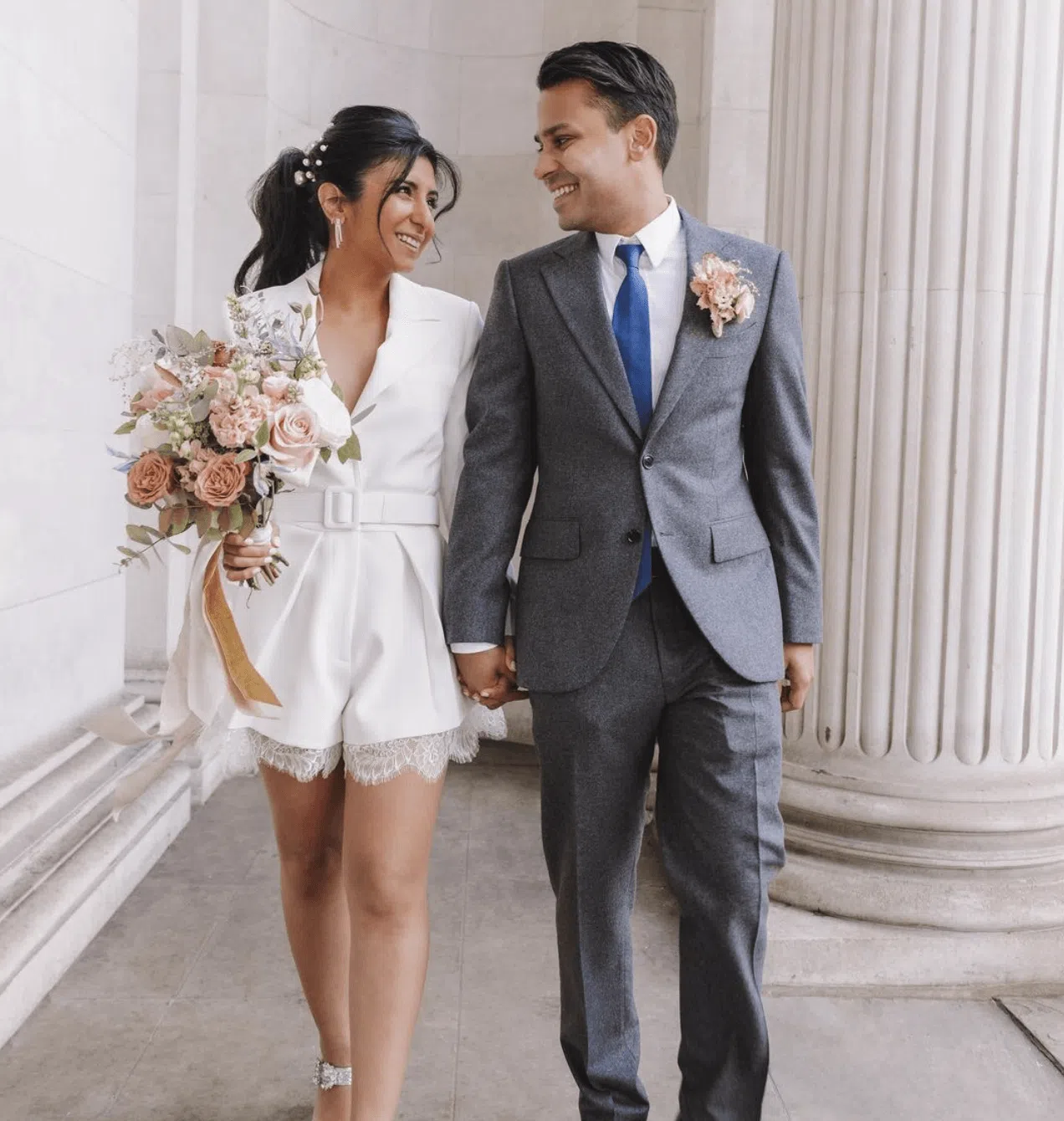 Playful posy with short hemline