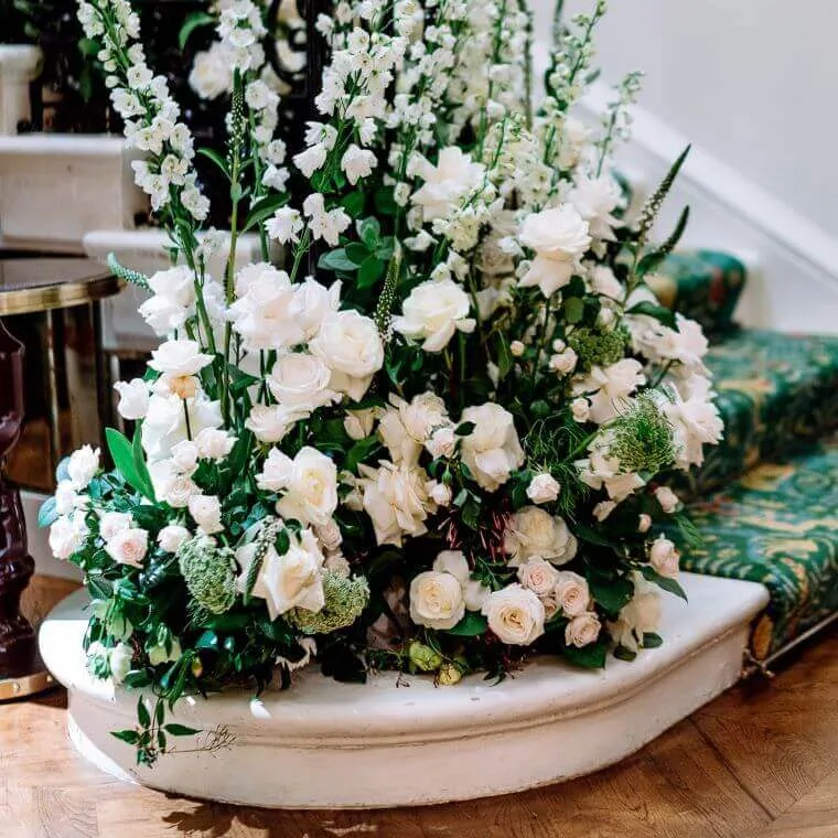 Luxury floral design at the baftas after-party by blooming haus