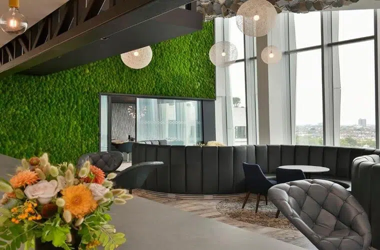Biophilic design london moss wall