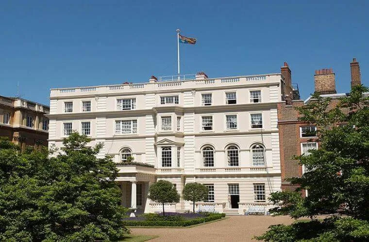 The front of clarence house