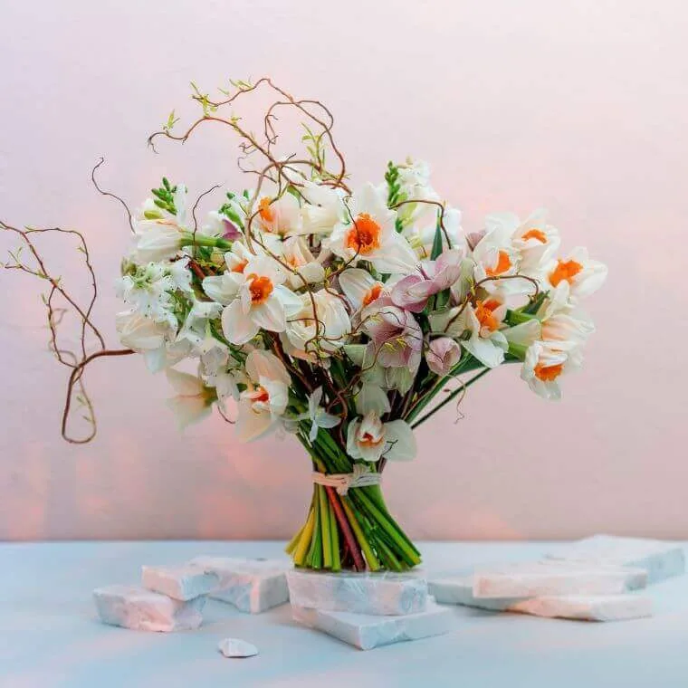 Daffodils in an easter bouquet