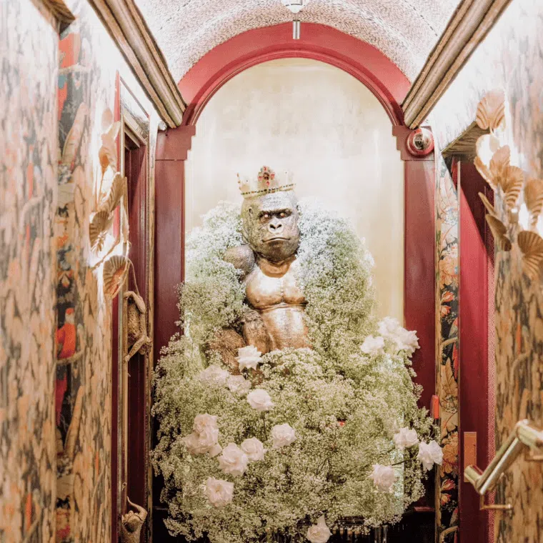 The gold leaf gorilla at annabel's in london