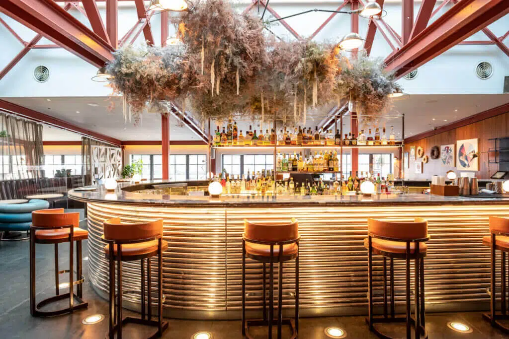 The importance of floral design in retail & hospitality 2025 19 Floral design in retail hospitality bluebird chelsea hanging installation