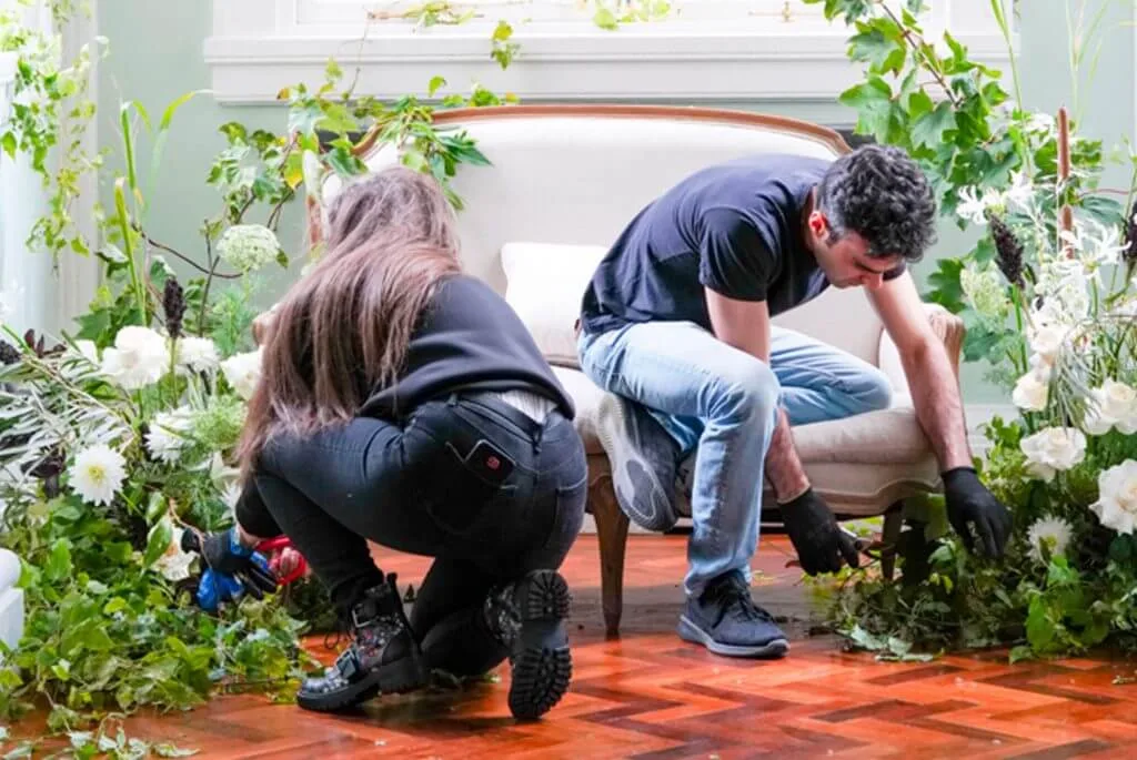 The importance of floral design in retail & hospitality 2025 24 Floral design in retail hospitality green installation at carlton house terrace