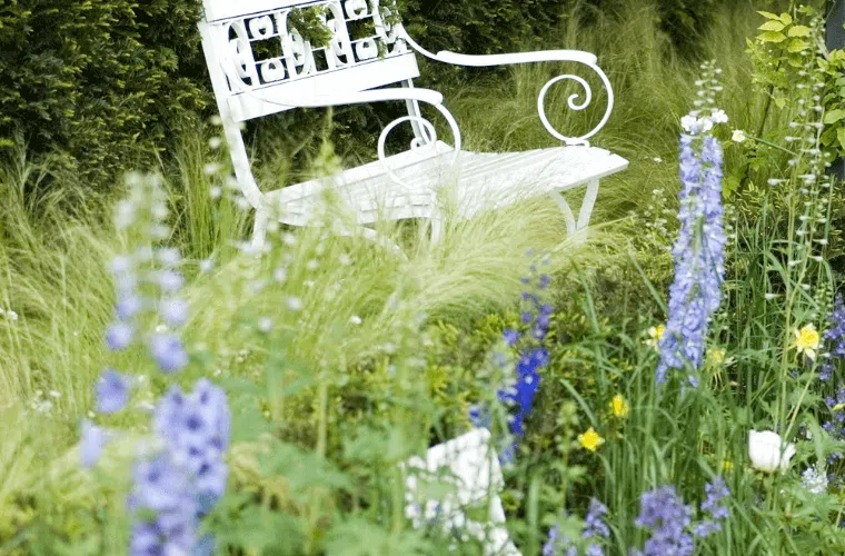 A garden display at the chelsea flower show