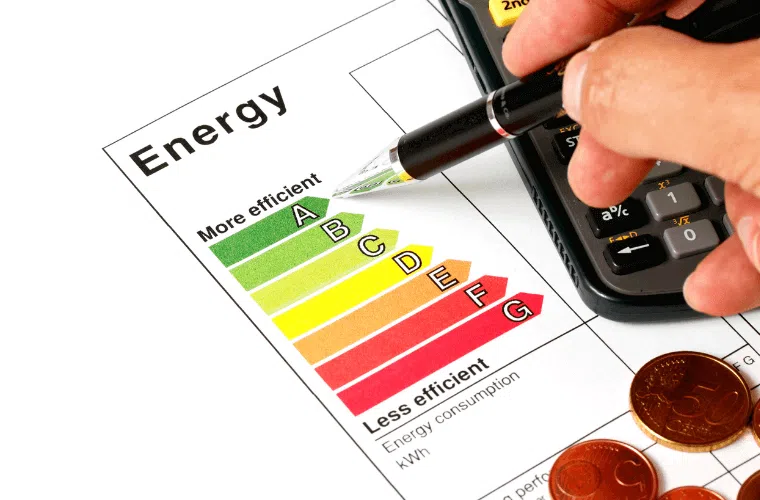 How can my business help fight climate change in 2025? 7 An energy efficiency label with ratings a to g