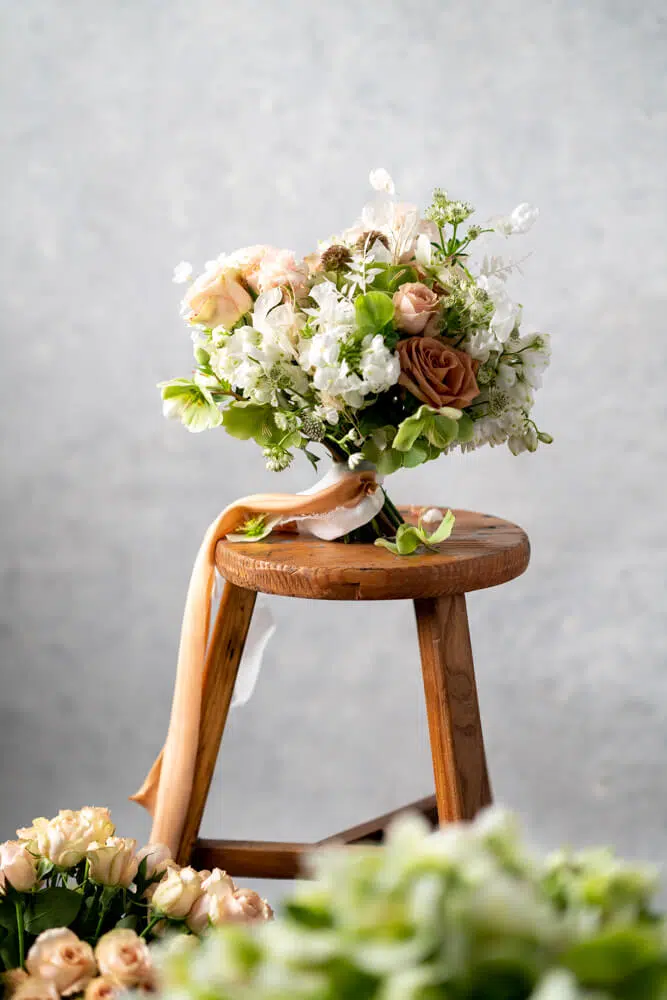 Toffee wedding bouquet