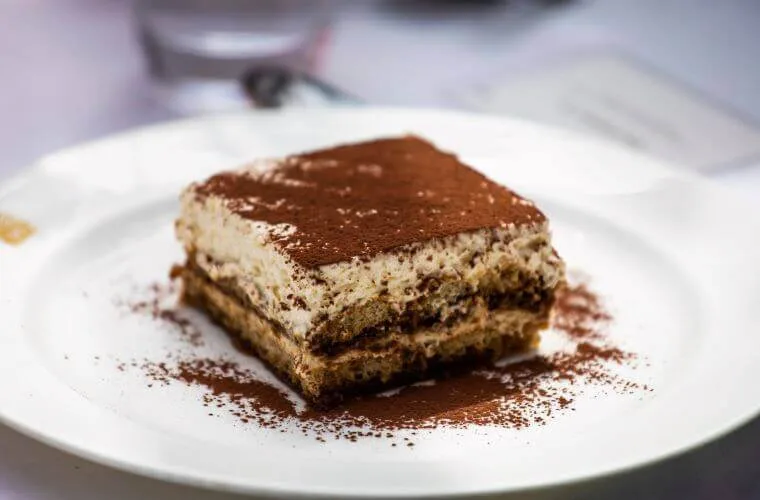 Weddings at daphne's london | our honest review 2025 5 Home made tiramisu on a plate