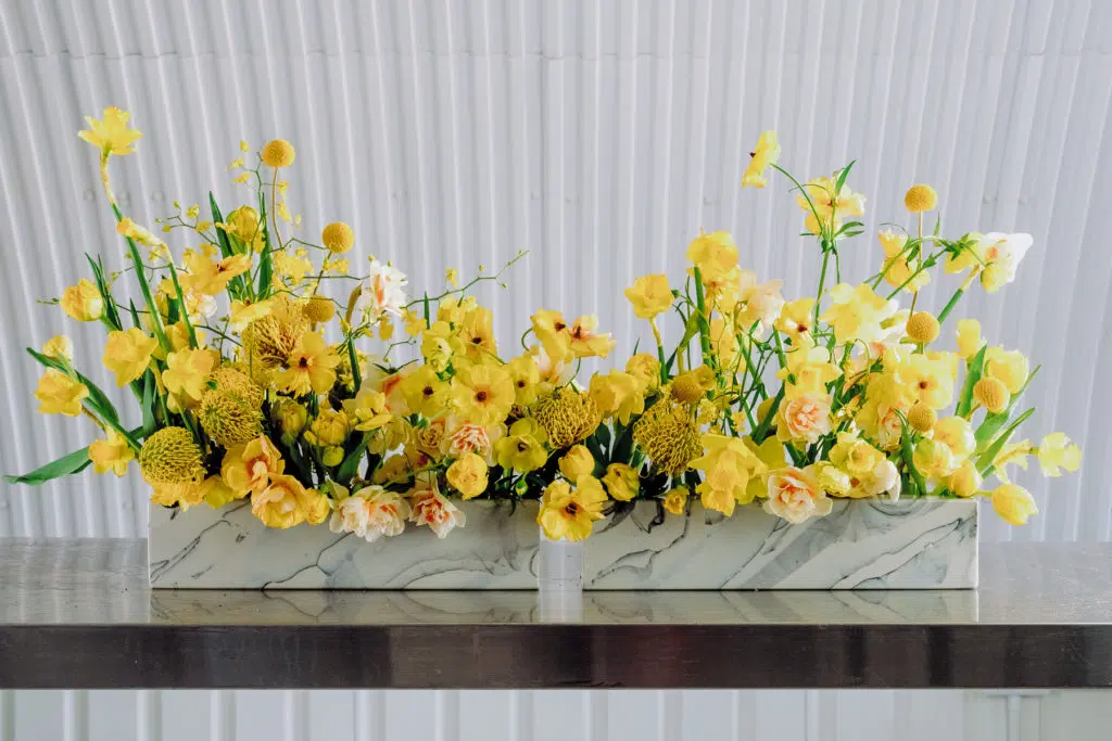 Corporate event flowers in london: what to expect 1 Weez and merl vases created from ldpe plastic